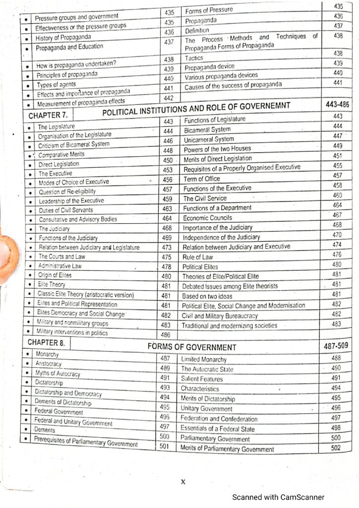 Political Science (CSS/PMS) By Shabir Hussain Ch. Caravan Publisher - Image 5