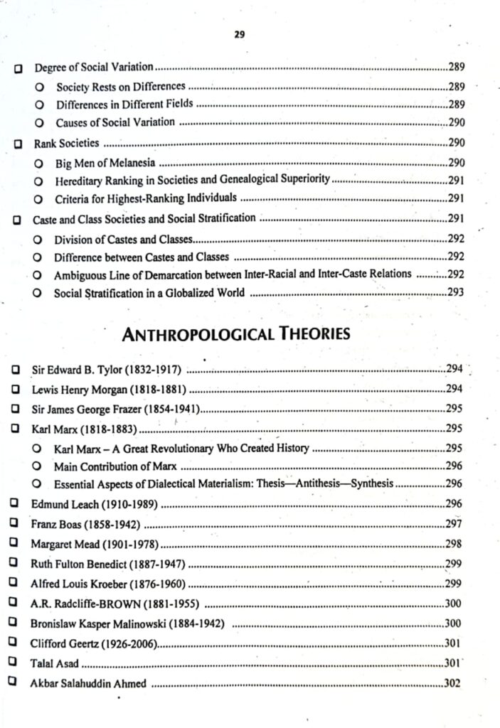 Anthropology for CSS/PMS By Sarah Khan JWT - Image 21