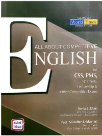 All About Competitive English By Sonia Bokhari & Muzaffar Bokhari JWT