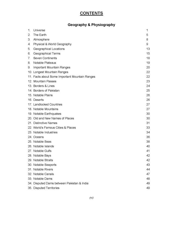 General Knowledge One Liner Iqra Imtiaz 46th Edition